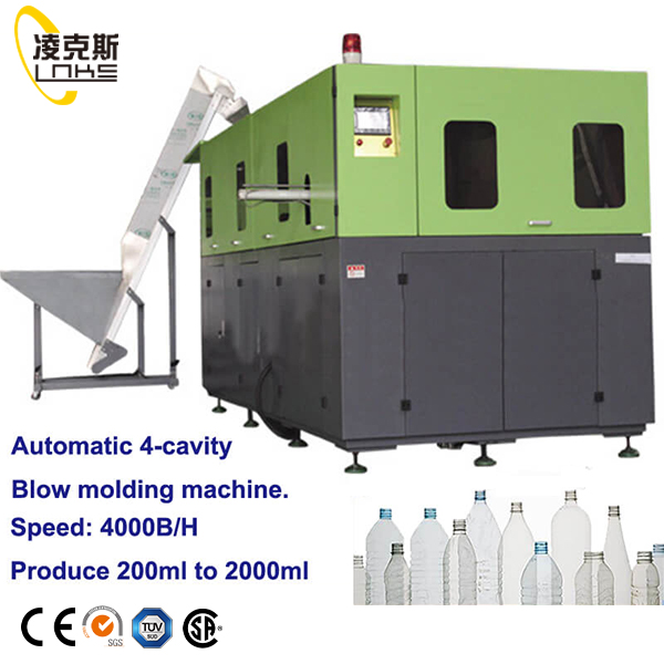 4000BPH 0.1-2L 4-Cavity Automatic Bottle Blow Moulding Machine